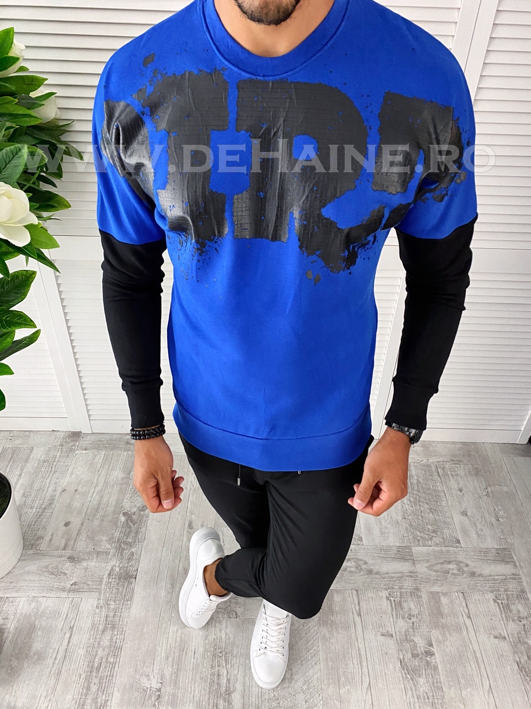 Bluza barbati albastra slim fit 2603 n5-5